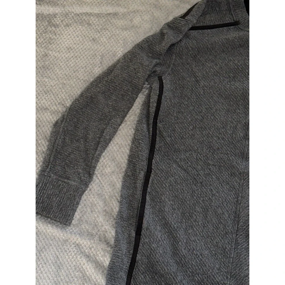 Lululemon On Repeat Dress Size 6 Dark Gray Black Removable Collar - Picture 5 of 16